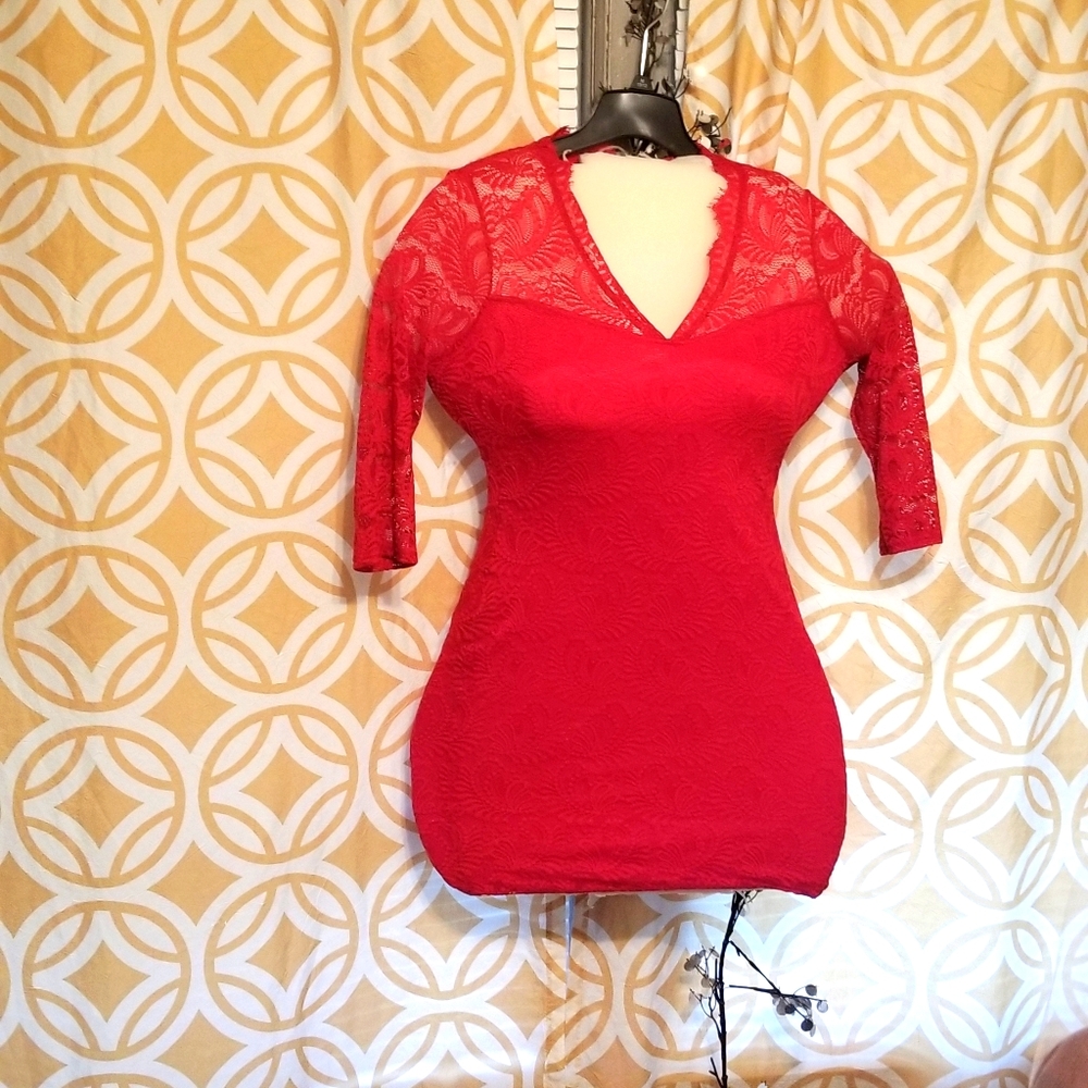 Red cocktail Dress